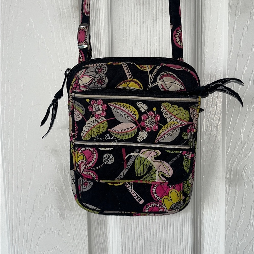 Vera Bradley Black Floral Crossbody Bag